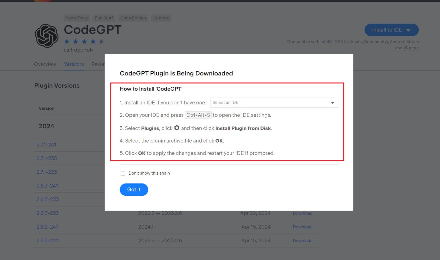 JetBrains插件CodeGPT使用便携AI聚合OpenAI API教程 - 便携AI